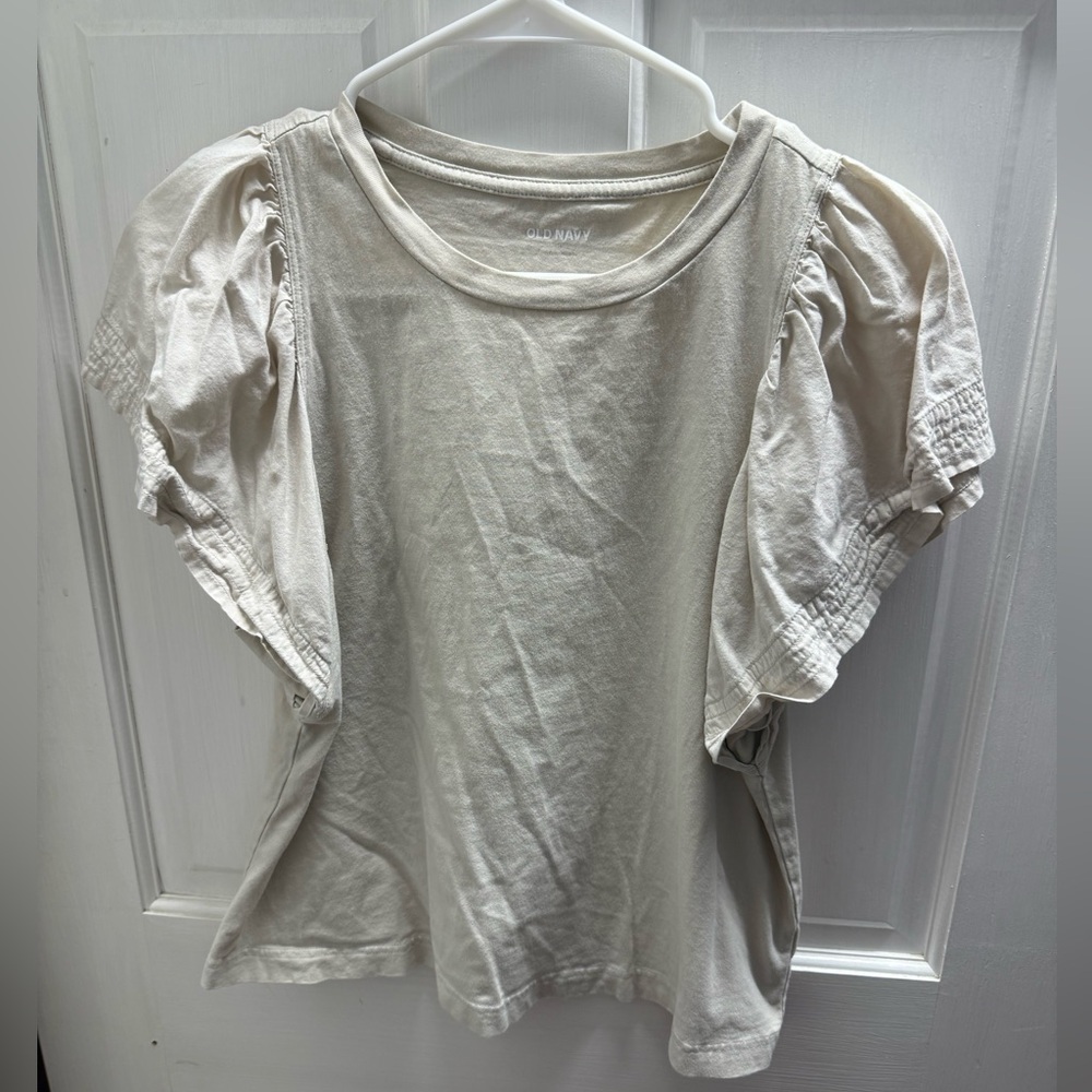 Old Navy Cream Short Sleeve Top